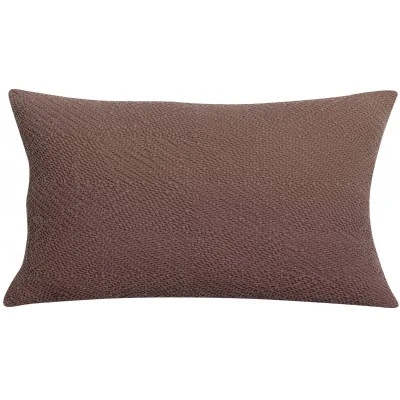 Coussin stonewashed Ava Acajou 30 x 50