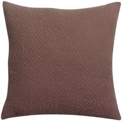 Coussin stonewashed Ava Acajou 45 x 45