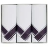 Bo&icirc;te de 3 mouchoirs Luxe homme Nino Chocolat 40 x 40 cm