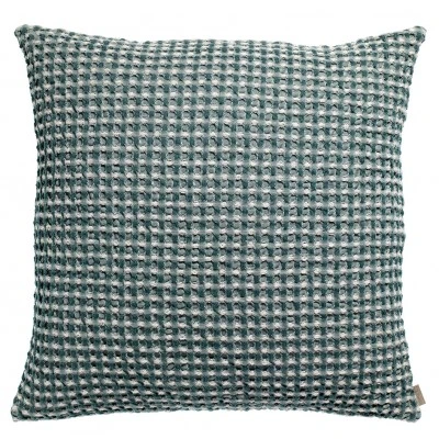 Coussin Stonewashed Naga Vichy Prusse 45 x 45