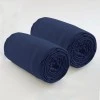 Lot de 2 draps housse uni Coton Bleu 80 x 200 x 35