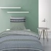 Parure de lit 1 personne avec housse de couette et 1 taie d'oreiller Vaxo Mousse 140 x 200