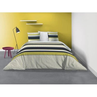 Parure de lit 2 personnes Mimo avec housse de couette et taies d'oreiller Imprimé 260 X 240