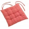 Galette de chaise piquée 9 points Pika Coquelicot 38 x 38 x 4 cm