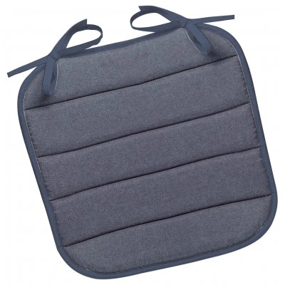 Galette de chaise plate Outdoor Chinée Bleu 37 x 37 x 1 cm