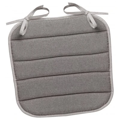 Galette de chaise plate Outdoor Chinée Gris foncé 37 x 37 x 1 cm