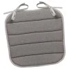 Galette de chaise plate Outdoor Chinée Gris foncé 37 x 37 x 1 cm