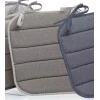 Galette de chaise plate Outdoor Chinée Gris foncé 37 x 37 x 1 cm