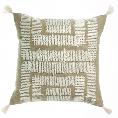 Coussin brodé Letty Neige 45 x 45