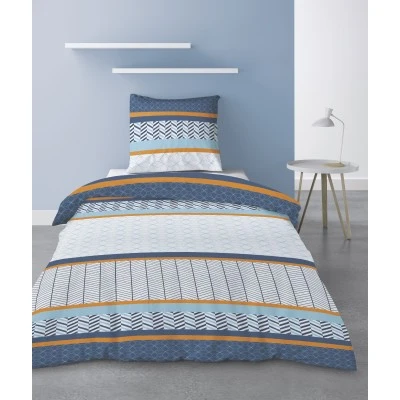 Parure de lit 1 personne Gospy avec housse de couette et taie d'oreiller Imprimé 140 x 200