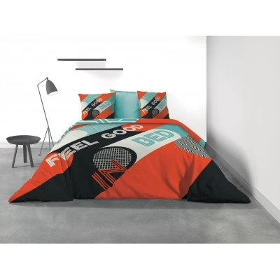 Parure de lit 2 personnes Feel Good avec housse de couette et taies d'oreiller Imprimé 240 x 220