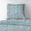 Parure de lit 1 personne Liberty Blue avec housse de couette et taie d'oreiller Imprimé 140 x 200