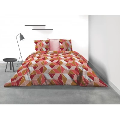 Parure de lit 2 personnes Trysi avec housse de couette et taies d'oreiller Imprimé 240 x 220
