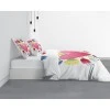 Parure de lit 2 personnes Fleurs d'amour avec housse de couette et taies d'oreiller Imprimé 240 x 220