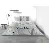Parure de lit 2 personnes What avec housse de couette et taies d'oreiller Imprimé 240 x 220