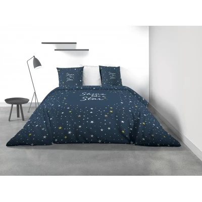 Parure de lit 2 personnes Galaxy avec housse de couette et taies d'oreiller Imprimé 260 x 240