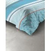 Parure de lit 2 personnes Eva Blue avec housse de couette et taies d'oreiller Imprimé 240 x 220