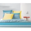 Parure de lit 2 personnes Eva Blue avec housse de couette et taies d'oreiller Imprimé 260 x 240