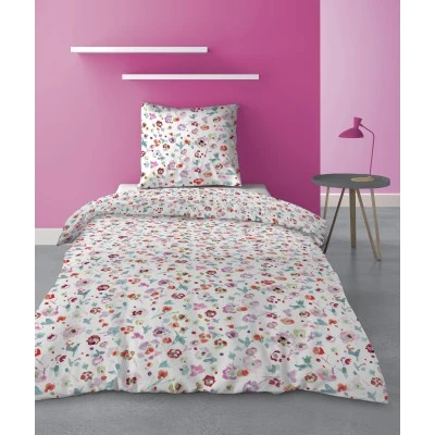 Parure de lit 1 personne Liberty avec housse de couette et taie d'oreiller Imprimé 140 x 200