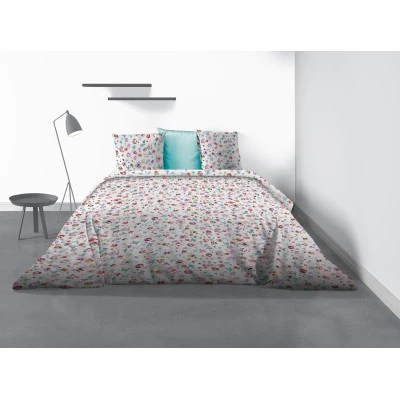 Parure de lit 2 personnes Liberty avec housse de couette et taies d'oreiller Imprimé 220 x 240