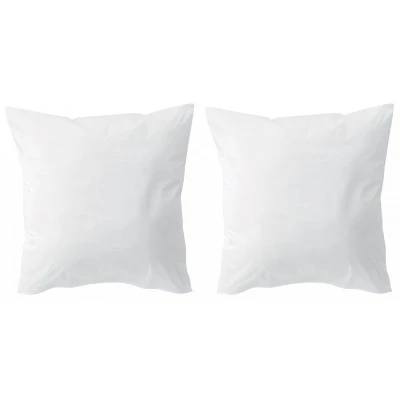 Lot de 2 protèges oreillers microfibre Blanc 65 x 65