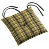 Galette de chaise Cottage 1 bouton Gold 38 x 38 x 3 cm