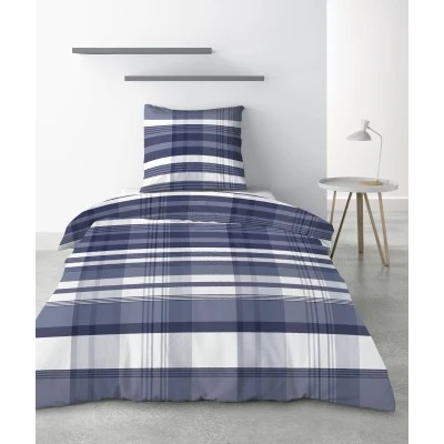 Parure de lit 1 personne Scottish avec housse de couette et taie d'oreiller Imprimé 140 x 200