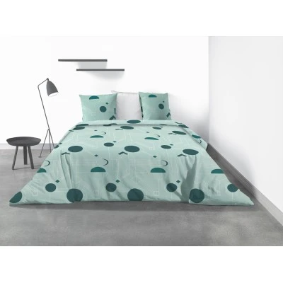 Parure de lit 2 personnes Hawak avec housse de couette et taies d'oreiller Imprimé 220 x 240