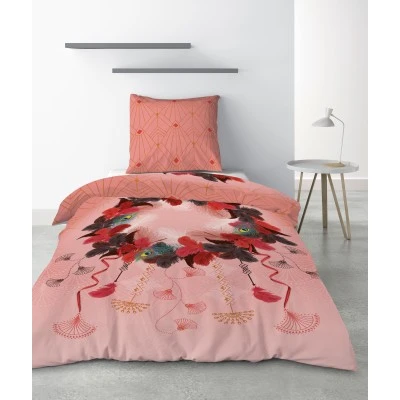 Parure de lit 1 personne Cancan Dream avec housse de couette et taie d'oreiller Imprimé 140 x 200