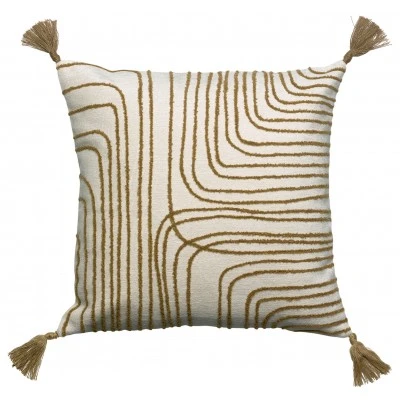 Coussin brodé Gianni Bronze 45 x 45