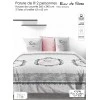 Parure de lit 2 personnes Eau de rose avec housse de couette et taies d'oreiller Imprimé 260 x 240
