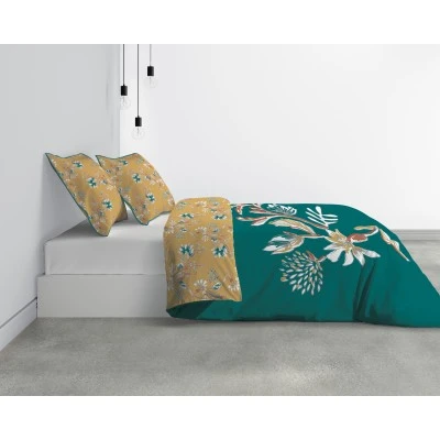 Parure de lit 2 personnes Motueka avec housse de couette et taies d'oreiller Imprimé 240 x 220