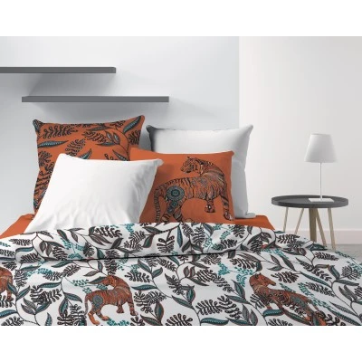 Parure de lit 2 personnes Savane avec housse de couette et taies d'oreiller Imprimé 240 x 220