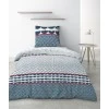 Parure drap plat 1 personne Naka avec drap plat et taie d'oreiller Imprimé 180 x 290