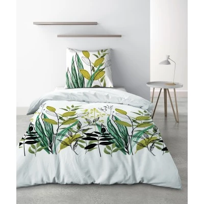 Parure de lit 1 personne Gulty avec drap plat et taie d'oreiller Imprimé 180 x 290