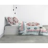Parure de lit 2 personnes Camélia avec housse de couette et taies d'oreiller Imprimé 240 x 220