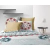 Parure de lit 2 personnes Camélia avec housse de couette et taies d'oreiller Imprimé 240 x 220
