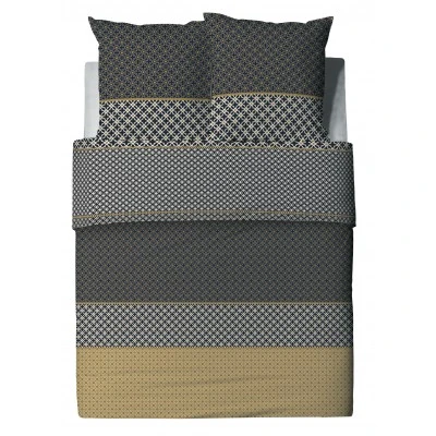 Parure de lit 2 personnes Beho avec housse de couette et taies d'oreiller Imprimé 260 x 240