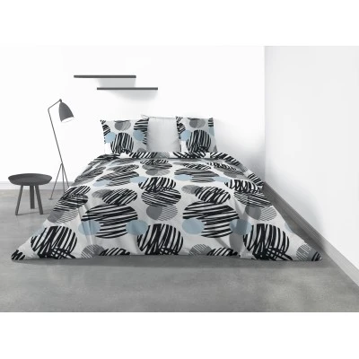 Parure de lit 2 personnes Cerclus avec housse de couette et taies d'oreiller Imprimé 200 x 200