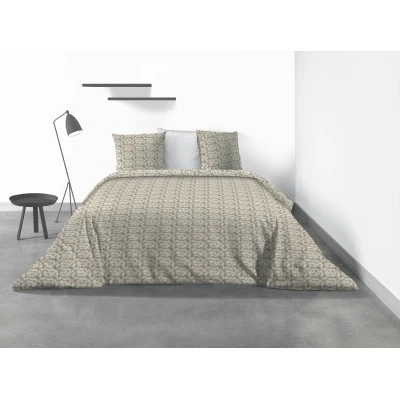 Parure de lit 2 personnes Carmel avec housse de couette et taies d'oreiller Imprimé 200 x 200
