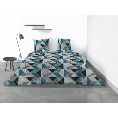 Parure de lit 2 personnes Blutry avec housse de couette et taies d'oreiller Imprimé 240 x 260