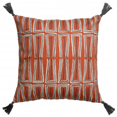 Coussin Kenza brodé Rooibos 45 x 45