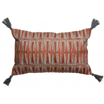 Coussin Kenza brodé Rooibos 30 x 50