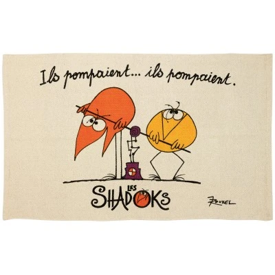 Tapis Les Shadoks pompaient Ecru 60 x 90