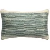Coussin brodé Mona Vert de gris 30 x 50