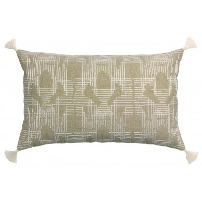 Coussin brodé Gustav Neige 40 x 65