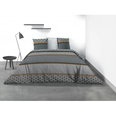 Parure de lit 2 personnes Yoko avec housse de couette et taies d'oreiller Imprimé 240 x 220