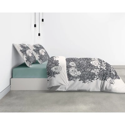 Parure de lit Bio 2 personnes Avec amour avec housse de couette et taies d'oreiller Imprimé 260 x 240