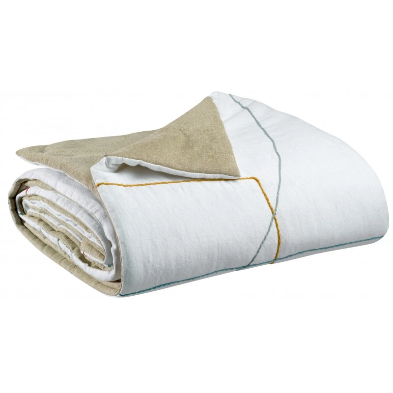 Chemin de lit brodé Isac Multico 90 x 240