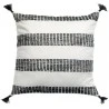 Coussin &agrave; rayures Diana Carbone 45 x 45